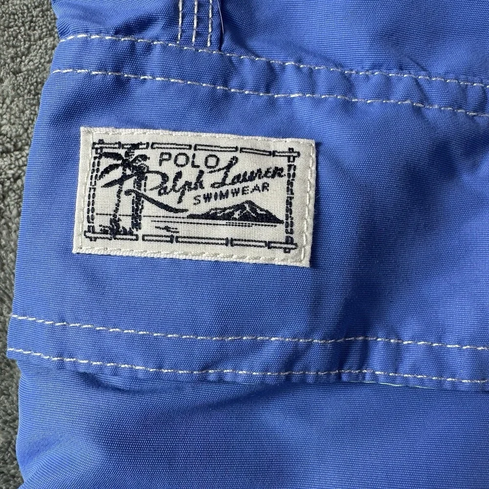 Polo Ralph Lauren Swim Trunks Briefs Shorts Blue 4XB 4X Big Tall Mesh Lined Logo